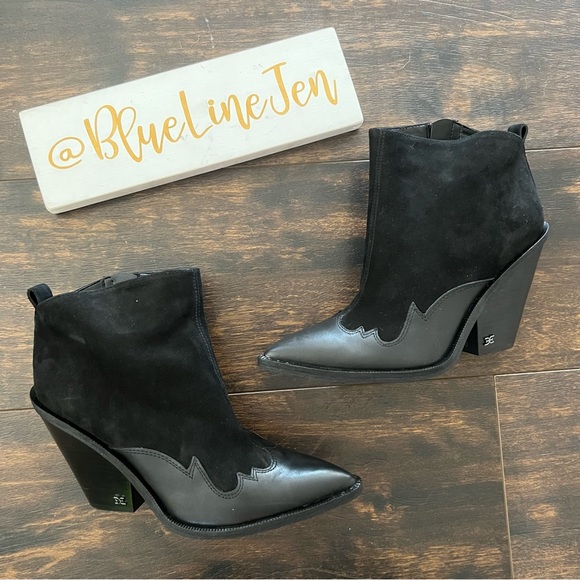 Sam Edelman | Shoes | Sam Edelman Ilah Suede Western Booties | Poshmark